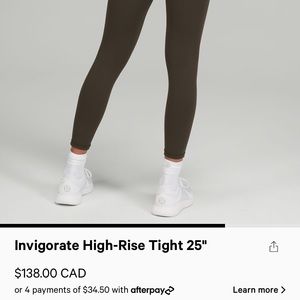 Lululemon Invigorate 25” Tight